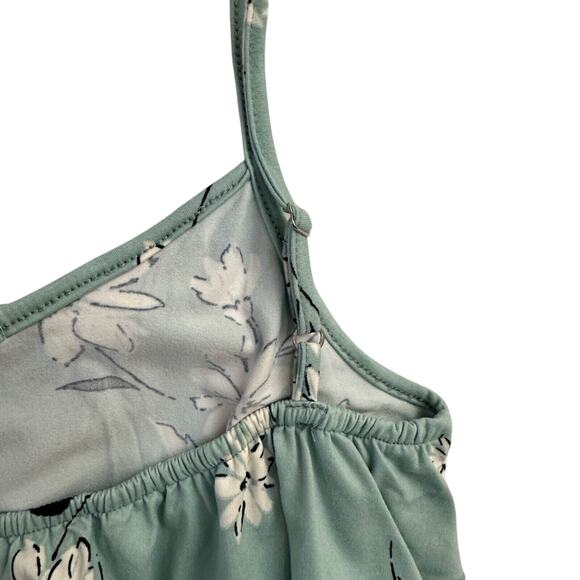 Girls Mint Green Ruffle Jumpsuit Size M Flowy Floral Boho Spring Outfit - Picture 13 of 13